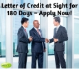 Letter of Credit at Sight for 180 Days – Apply Now!